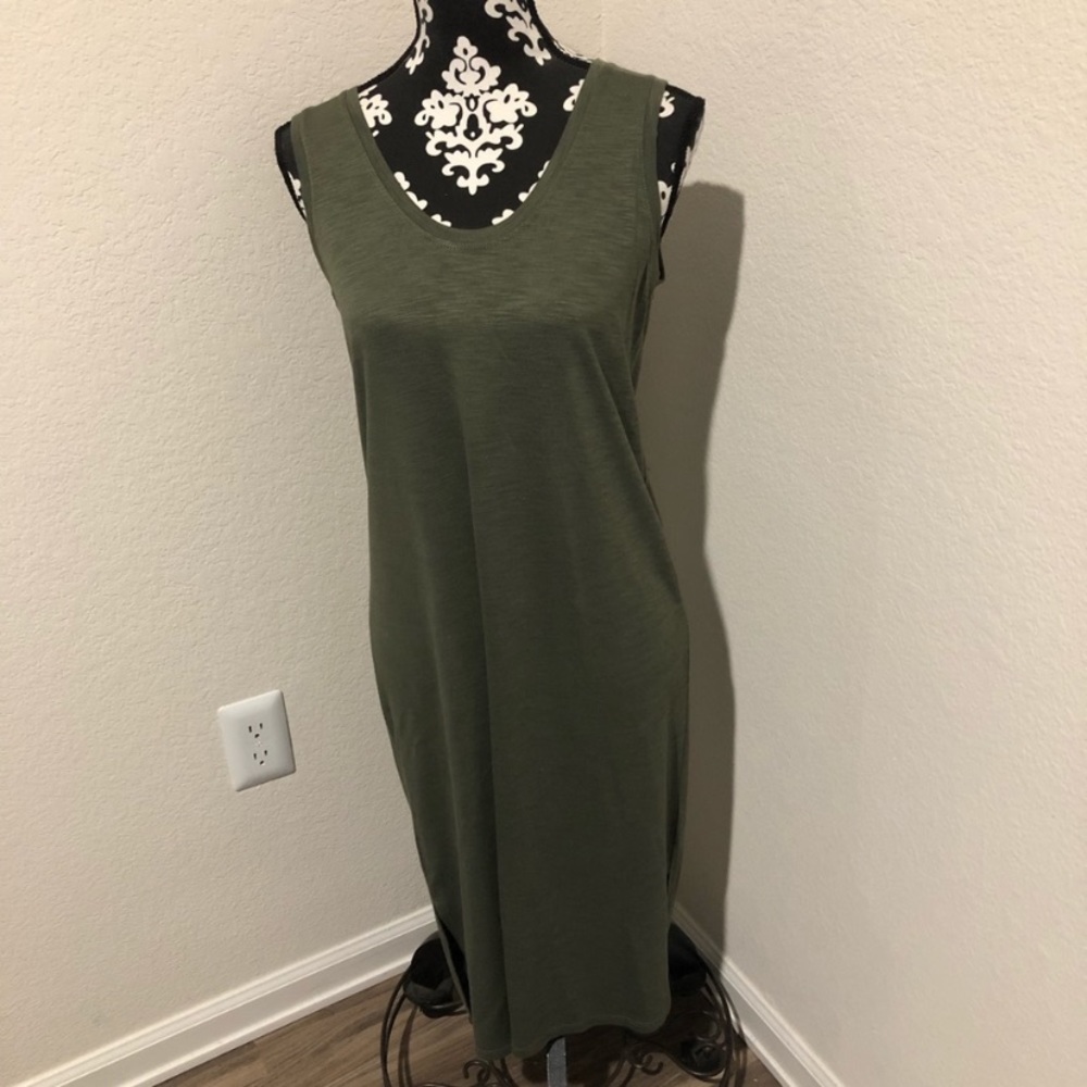 Madewell green sleeveless dress